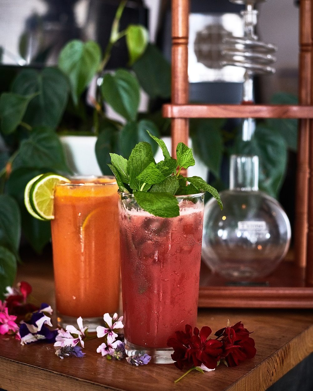 Freshly squeezed juices at Black Drop, Black Rock